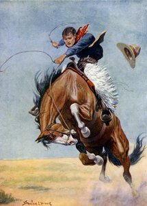 Le cheval sauvage (lithographie en couleur)