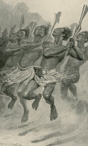 Une danse de guerre maorie - Stanley L. Wood