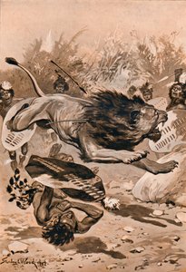 Comme le lion chargeait, 1902-1903 - Stanley Llewellyn Wood