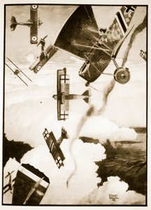 Un combat de chiens, illustration de 