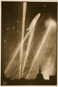 Raid Zeppelin sur Londres, illustration de 