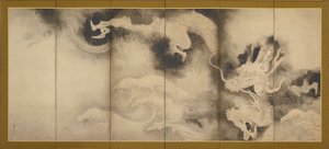 Dragons et nuages, période Momoyama ou Edo, 1590-1640 - Sôtatsu