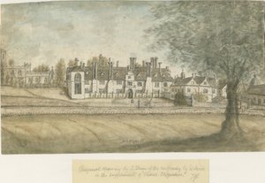 Blithfield Hall : aquarelle, nd [18ème siècle] - Stebbing Shaw