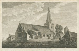Église de Church Eaton : gravure, nd [c 1800] - Stebbing Shaw