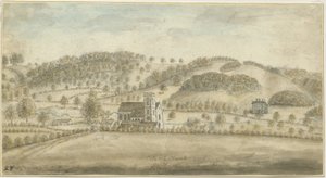 Église de Colwich et Oakedge House, nd [1762-1802] - Stebbing Shaw