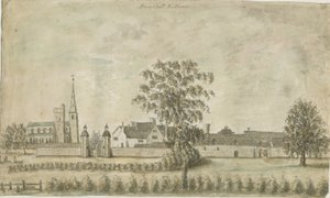 Hamstall Ridware - Église et manoir : peinture à l