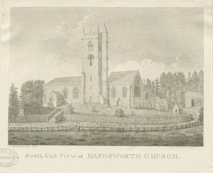Église de Handsworth (gravure) - Stebbing Shaw