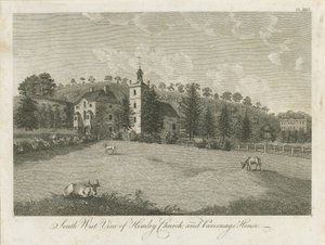 Église et presbytère de Himley (gravure) - Stebbing Shaw