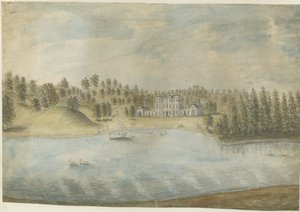 Himley Hall: aquarelle, nd [1762-1798] - Stebbing Shaw