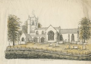 Église de Madeley : dessin à l