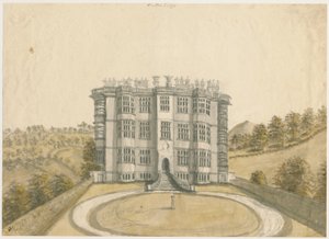Wootton Lodge, aquarelle, 1794 - Stebbing Shaw