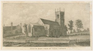 Église de Yoxall : gravure, nd [c 1798] - Stebbing Shaw