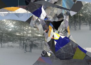Paysage hivernal morcelé