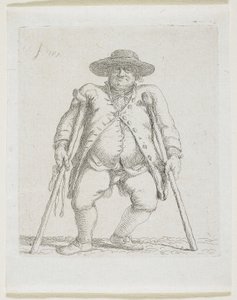Homme avec Béquilles; "Orlandini" - Stefan Juliusz Norblin de la Gourdaine