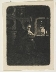 Jeune fille lisant près d