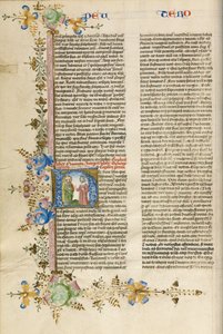 Initial H : Moïse parle aux Israélites - Stefan Lochner