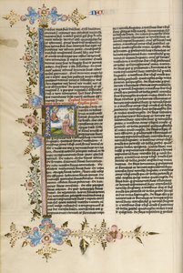 Initial L : Dieu parle à Moïse