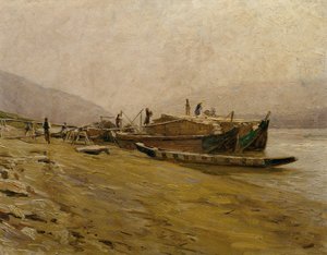 Bateaux de remorquage sur le Danube près de Spitz - Stefan Simony