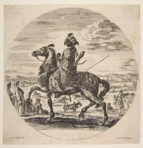 Un cavalier maure face à gauche, des Turcs debout et assis au milieu..., vers 1651