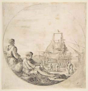 Un marin blanc assis, un marin noir debout, vers 1660 - Stefano della Bella