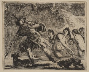 Actéon, du Jeu de la Mythologie, 1644 - Stefano della Bella