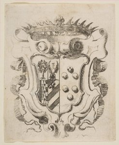 Armes des Médicis avec Della Rovere, 1637 - Stefano della Bella