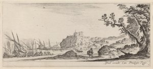 Bateaux sur le rivage - Stefano della Bella