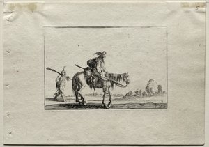Caprices :  Soldat à cheval et fantassin