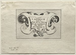 Caprices : Page de titre - Stefano della Bella