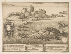 Capture de deux galères à Byserta, 1628 - Stefano della Bella