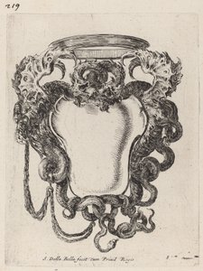 Cartouche flanqué de dragons