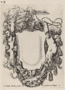 Cartouche avec satyres enfants, 1647 - Stefano della Bella