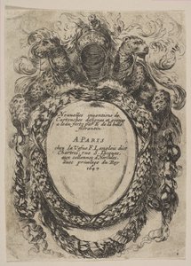 Cartouche avec titre : Nouvelles inventions de Cartouches, 1647 - Stefano della Bella