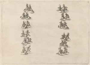 Cavaliers combattant en deux colonnes, 1652