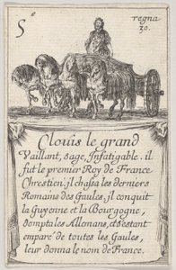 Clovis le grand Vaillant, sage..., du Jeu des Rois de France, 1644