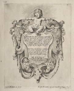 Collection de divers caprices et nouveaux dessins de cartouches et ornements : No 1, page de titre - Stefano della Bella