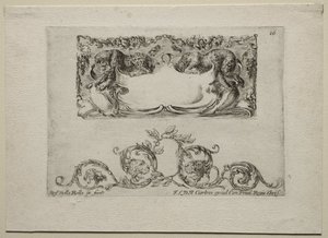 Collection de divers caprices et nouveaux dessins de cartouches et ornements : No 16 - Stefano della Bella