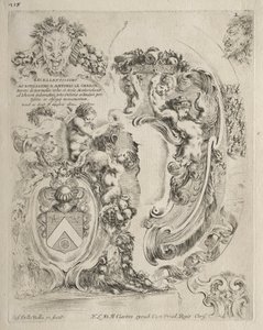 Collection de divers caprices et nouveaux dessins de cartouches et ornements : No. 2, Page de dédicace