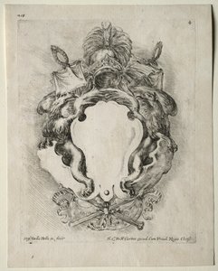 Collection de divers caprices et nouveaux dessins de cartouches et ornements: No. 4 - Stefano della Bella