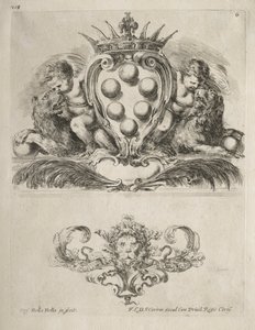 Collection de divers caprices et nouveaux dessins de cartouches et ornements : No. 6 - Stefano della Bella