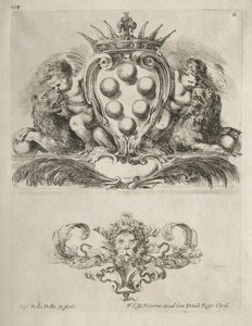 Collection de divers caprices et nouveaux dessins de cartouches et ornements : n°6 - Stefano della Bella