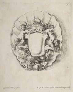 Collection de divers caprices et nouveaux dessins de cartouches et ornements : No 7 - Stefano della Bella