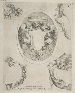 Collection de divers caprices et nouveaux dessins de cartouches et ornements : No 8 - Stefano della Bella