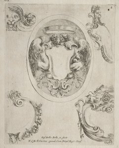 Collection de divers caprices et nouveaux dessins de cartouches et ornements : n°8 - Stefano della Bella