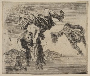 Dédale et Icare, du Jeu de la Mythologie, 1644 - Stefano della Bella