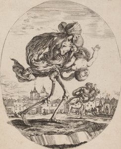 La Mort portant un enfant à droite, probablement 1648 - Stefano della Bella