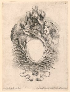 Écusson, n° 5 de "Raccolta di varii cappriccii et nove inventioni di cartelle et ornamenti" - Stefano della Bella