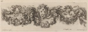 Feston avec armoiries des Médicis, probablement 1648