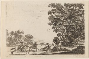 Forêt avec chasse au cerf, 1642