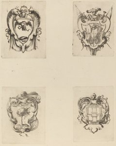 Quatre emblèmes pour les funérailles du Prince Francesco de Medici - Stefano della Bella